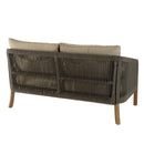 Celestin - Salon De Jardin - Acacia/Corde Polypropylène/Tissu Polyester/Mousse Polyuréthane/Fibre Polyester - Vert/Gris/Marron