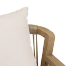 Celestin - Salon De Jardin - Acacia/Corde Polypropylène/Tissu Polyester/Mousse Polyuréthane/Fibre Polyester - Beige/Gris/Marron