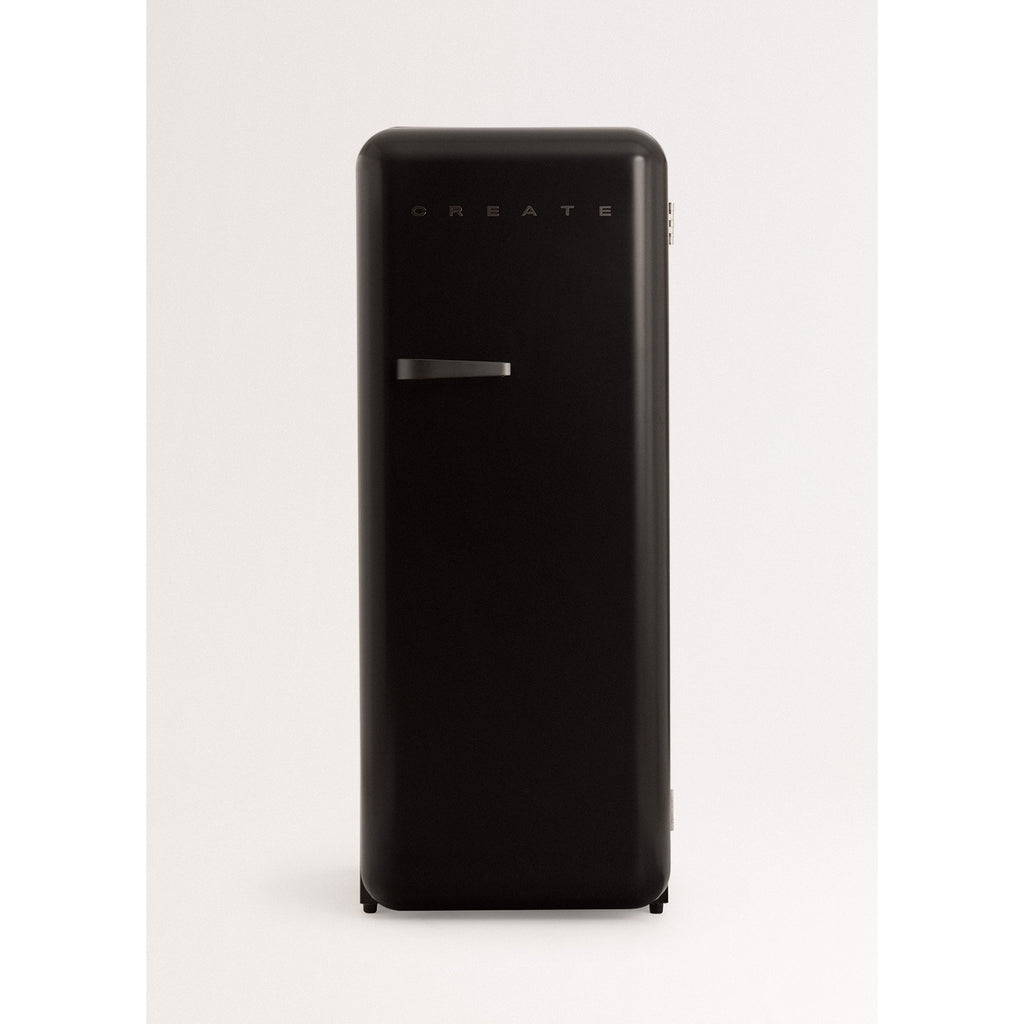 Retro Fridge 281L - Retro Fridge - Black with Black Handles