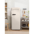 Retro Fridge 281L - Réfrigérateur Rétro - Blanc Cassé Poignées Noires
