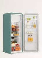 Fridge Retro 281L - Frigorífico De Estilo Retro - Sage# Plata