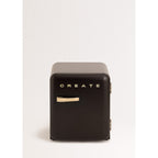 Retro Fridge 48L - Réfrigérateur Rétro - Noir Poignées Or