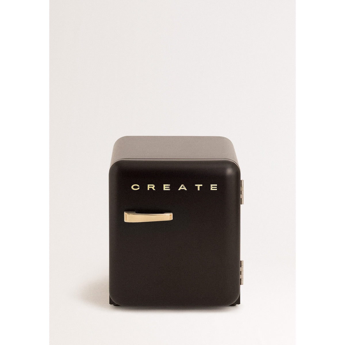Retro Fridge 48L - Réfrigérateur Rétro - Noir Poignées Or