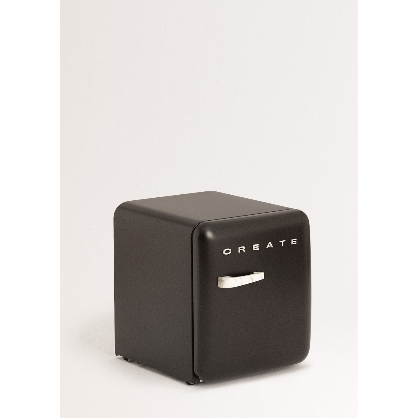 Retro Fridge 48L - Retro Refrigerator - Black Marble Handles