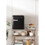 Retro Fridge 48L - Retro Refrigerator - Black Marble Handles
