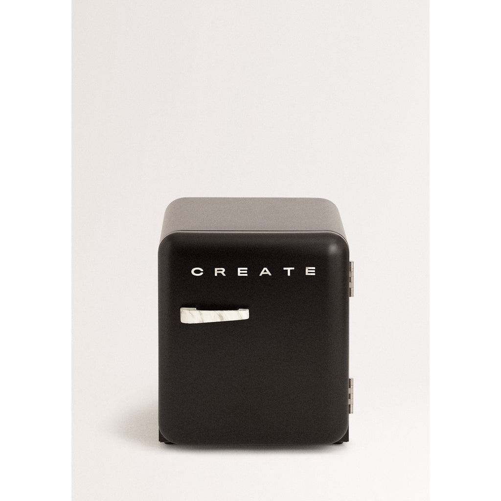 Retro Fridge 48L - Retro Refrigerator - Black Marble Handles