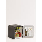 Retro Fridge 48L - Retro Refrigerator - Black with Black Handles
