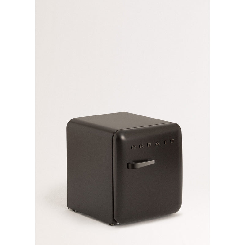 Retro Fridge 48L - Réfrigérateur Rétro - Noir Poignées Noires