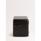 Retro Fridge 48L - Retro Refrigerator - Black with Black Handles