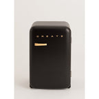Retro Fridge 107L - Réfrigérateur Rétro - Noir Poignées Bois