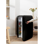 Retro Fridge 107L - Réfrigérateur Rétro - Noir Poignées Noires