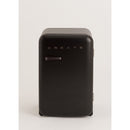 Retro Fridge 107L - Retro Fridge - Black Black Handles