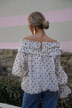 Blouse À Pois Aya - Crème/Noire