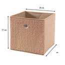 Cube Pliable Tissu Bouclette  - Beige