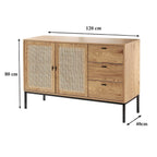 Jaya - Sideboard 3 Drawers / 2 Doors - Rattan
