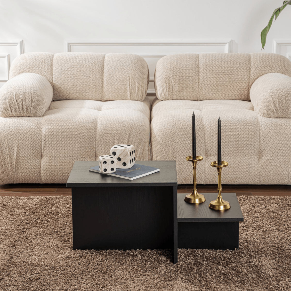 Harmony Living Room Coffee Table - Black Wood