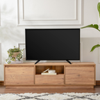 Vanguard - TV Unit with 3 Drop-Down Doors/1 Open Compartment - Atlantic Pine