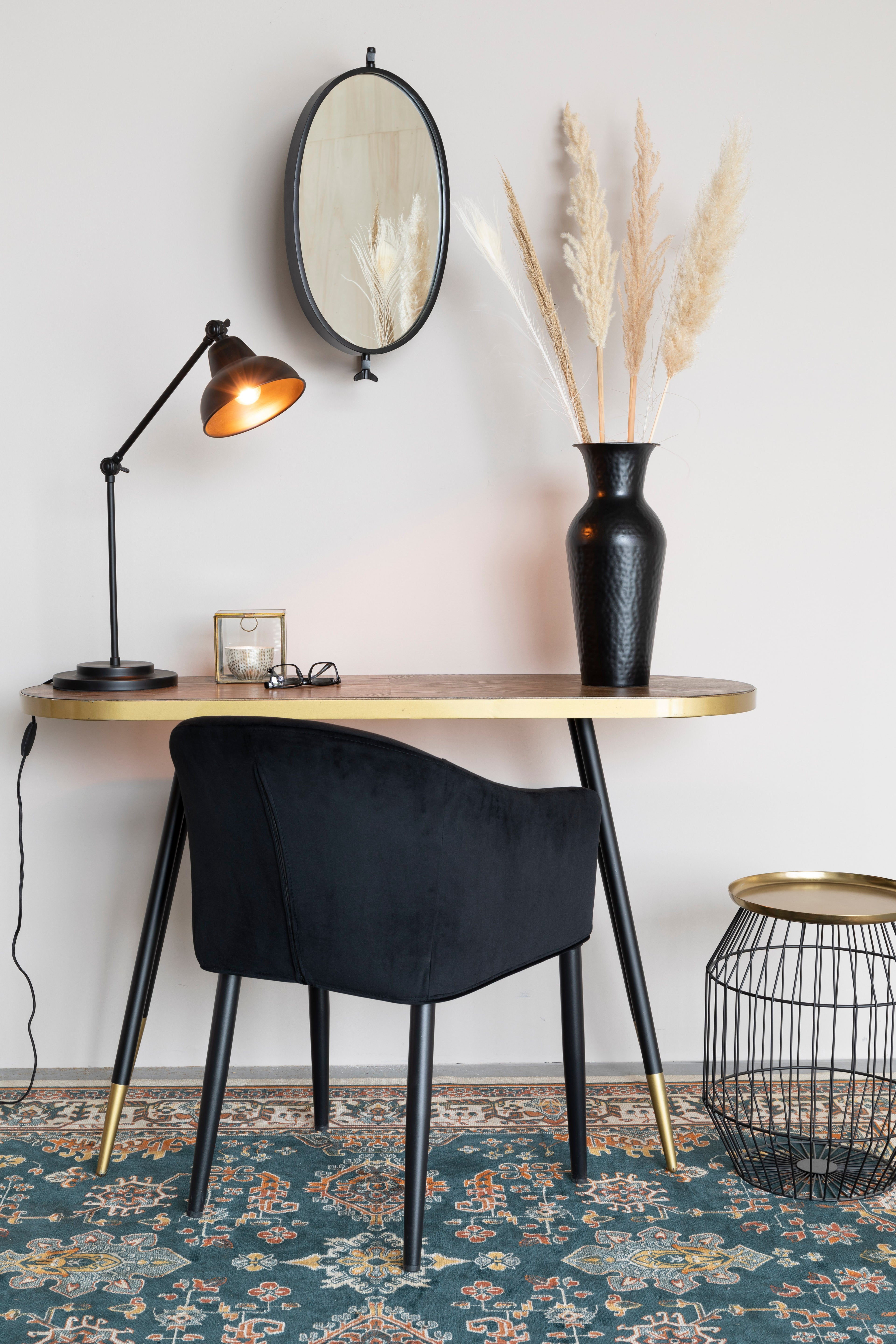 Lara - Mirror - Iron - Black/Gold