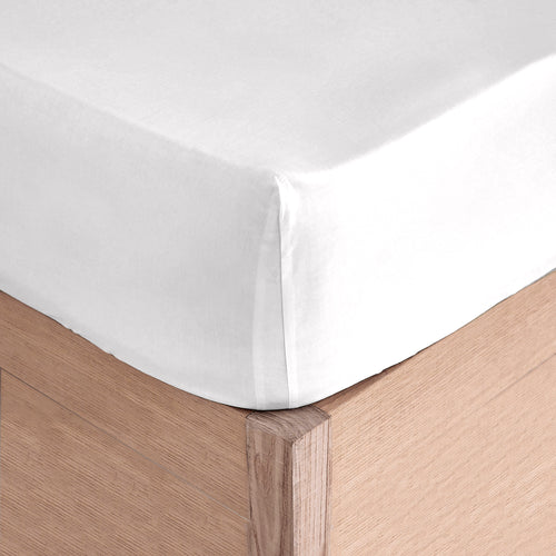 Fitted Sheet (With Elastic) - Pure - 100% Percale cotton - Blanc