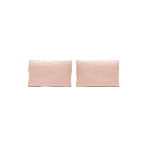 Fundas de almohada lisas - Puro - Percal 100% algodón - Rosa empolvado