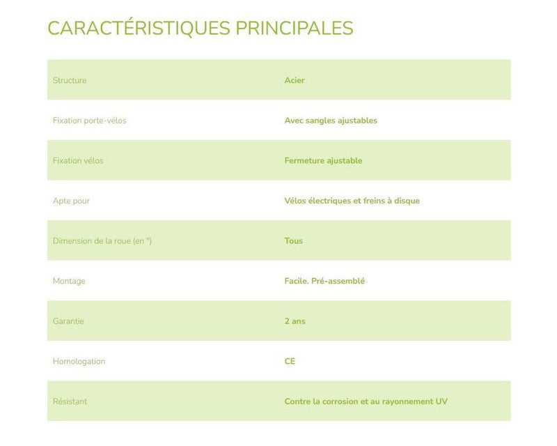 Porte-Vélos Argent - Maximum 3 Vélos - Adaptable A Tout Type De Voiture