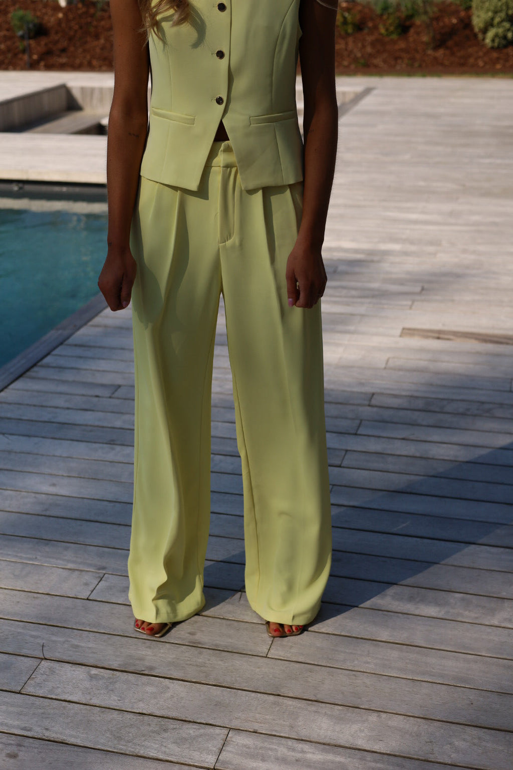 Maya Yellow - Straight Pants