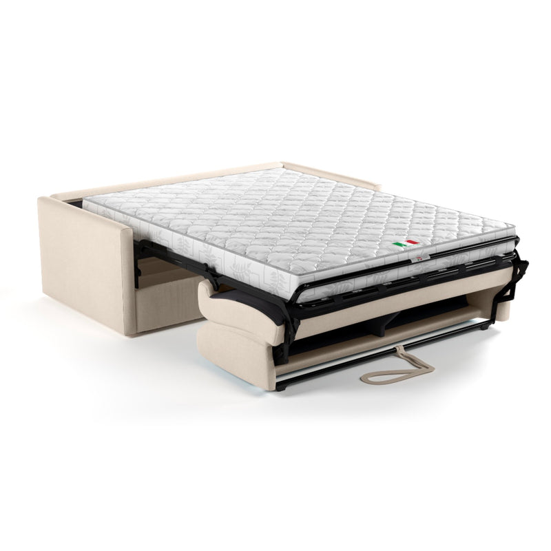 Canapé 3 Places Convertible Avec Ouverture Express En Tissu - Cosenza - Beige