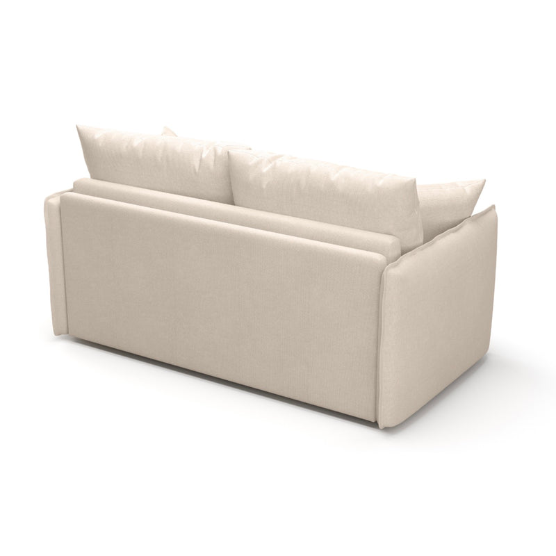 Canapé 3 Places Convertible Avec Ouverture Express En Tissu - Mira - Beige