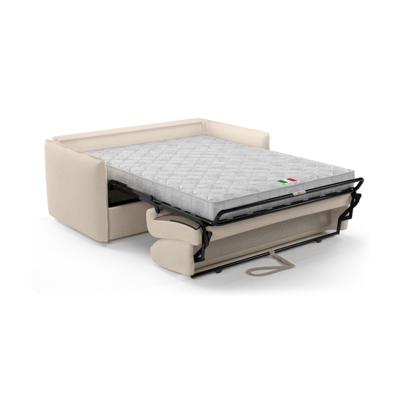 Canapé 3 Places Convertible Avec Ouverture Express En Tissu - Mira - Beige