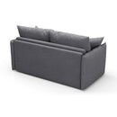 Canapé 3 Places Convertible Avec Ouverture Express En Tissu - Mira - Gris