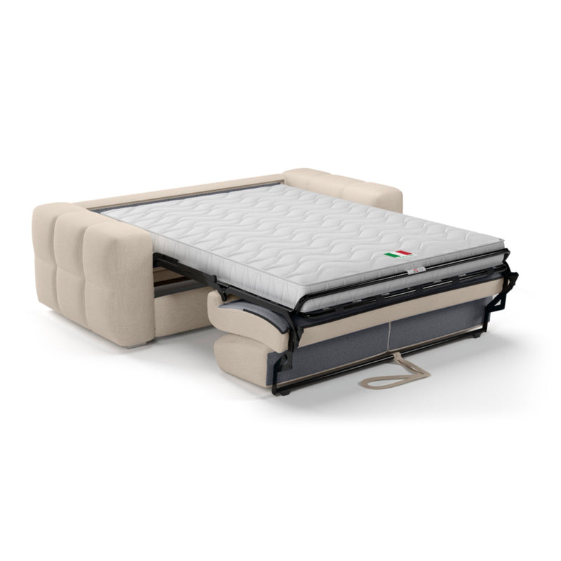 Canapé 3 Places Convertible Avec Ouverture Express En Tissu - Chester - Beige