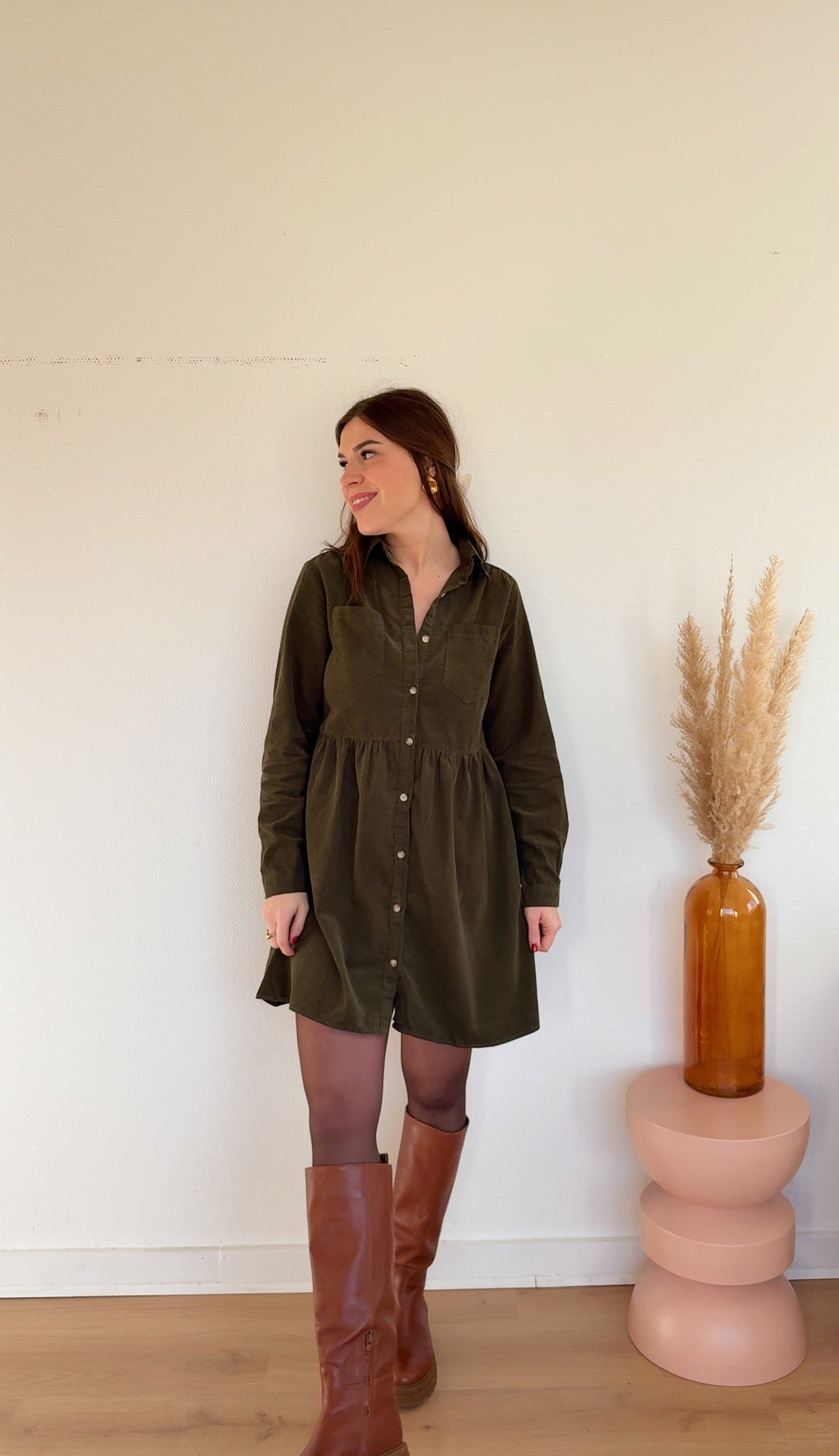 Vestido Victoria Caqui