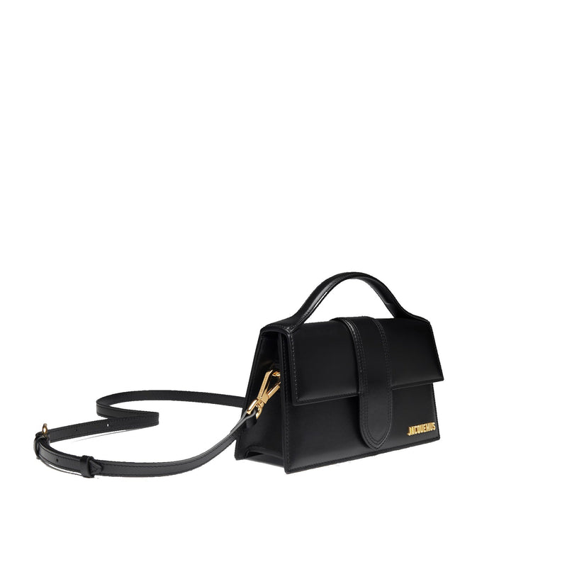 Sac Jacquemus Le Grand Bambino - Gold Logo - Femme - Black
