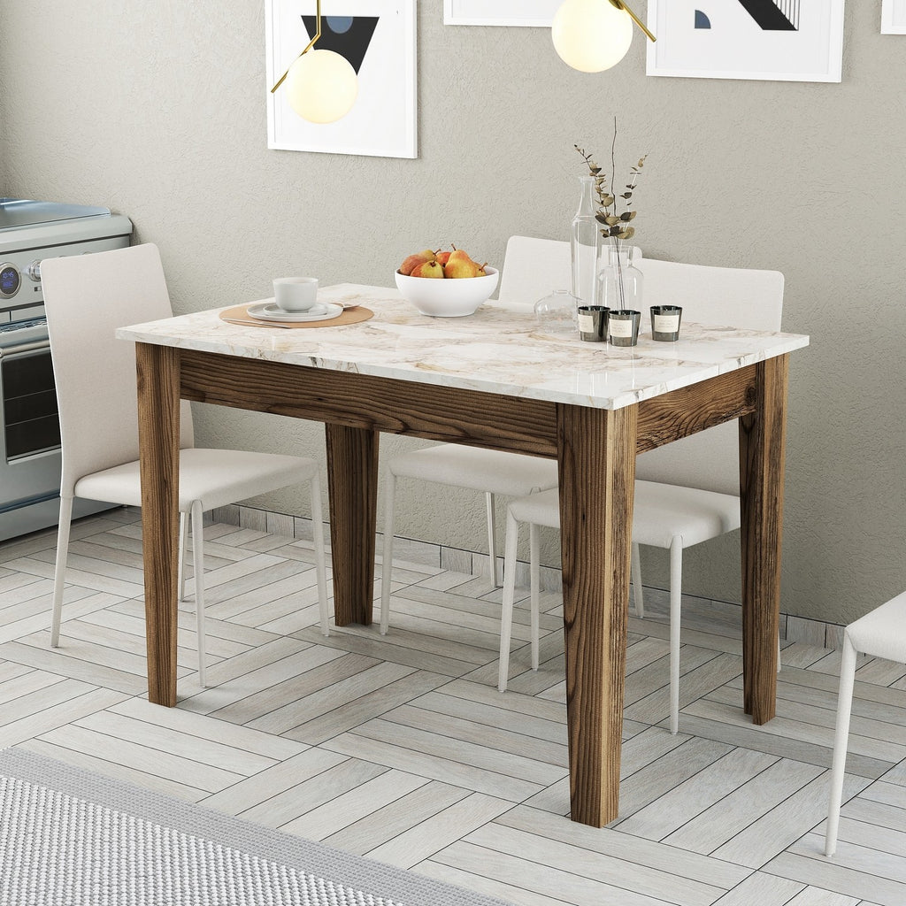 Tables De Cuisine Kiev 506 - Noyer / Blanc