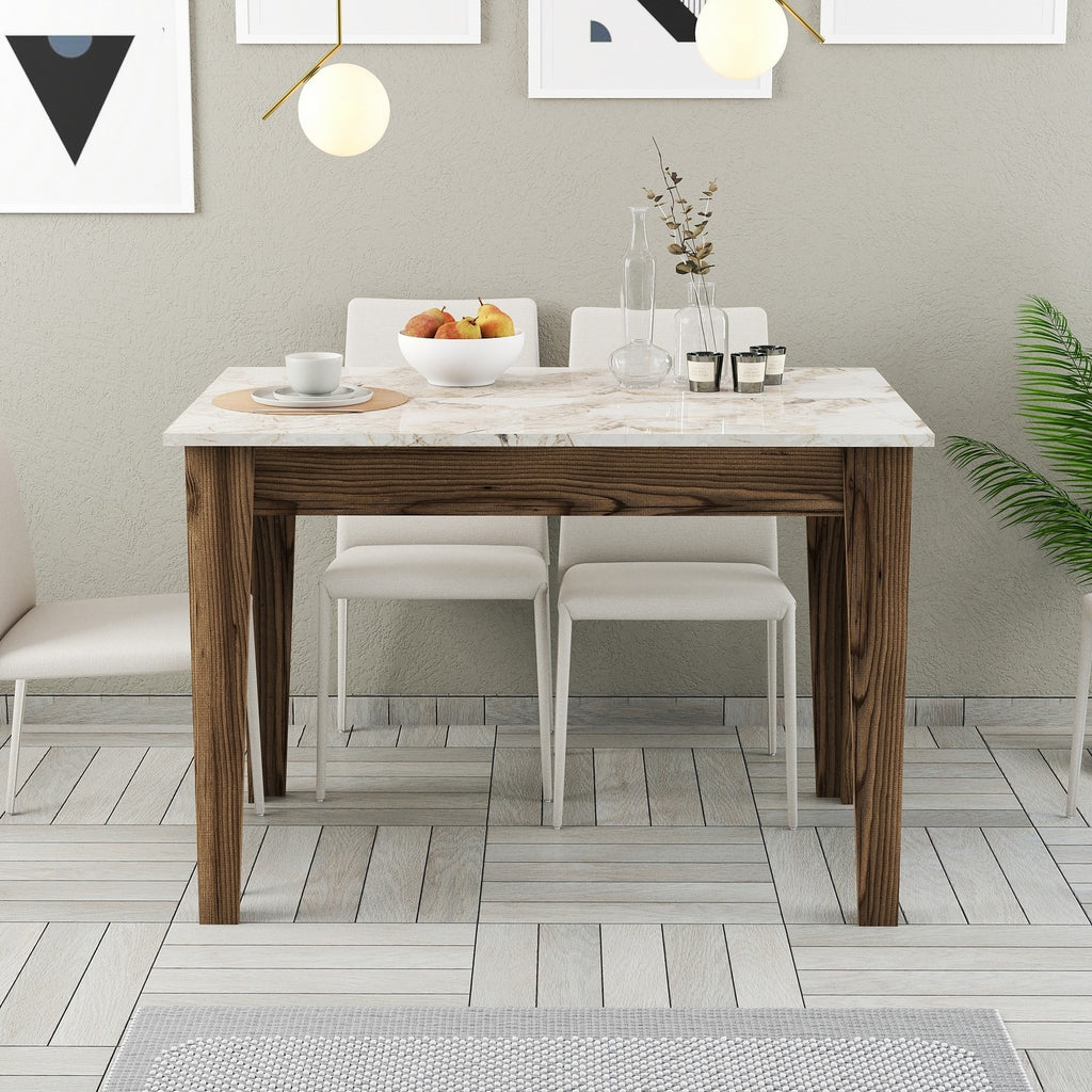Tables De Cuisine Kiev 506 - Noyer / Blanc