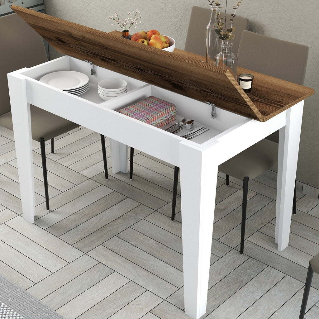 Tables De Cuisine Kiev 511 - Noyer / Blanc
