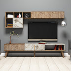 Meubles Tv Milan - Noyer / Blanc