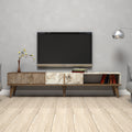Meubles Tv Milan - Noyer / Blanc