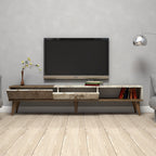 Meubles Tv Milan - Noyer / Blanc