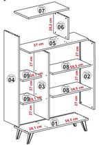 Bibliothèques Form - Noyer / Blanc