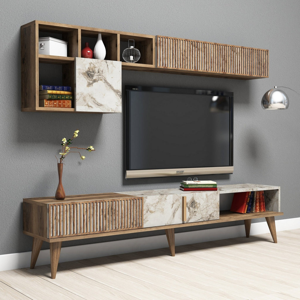 Ensembles De Meubles De Salon Milan - Noyer / Blanc