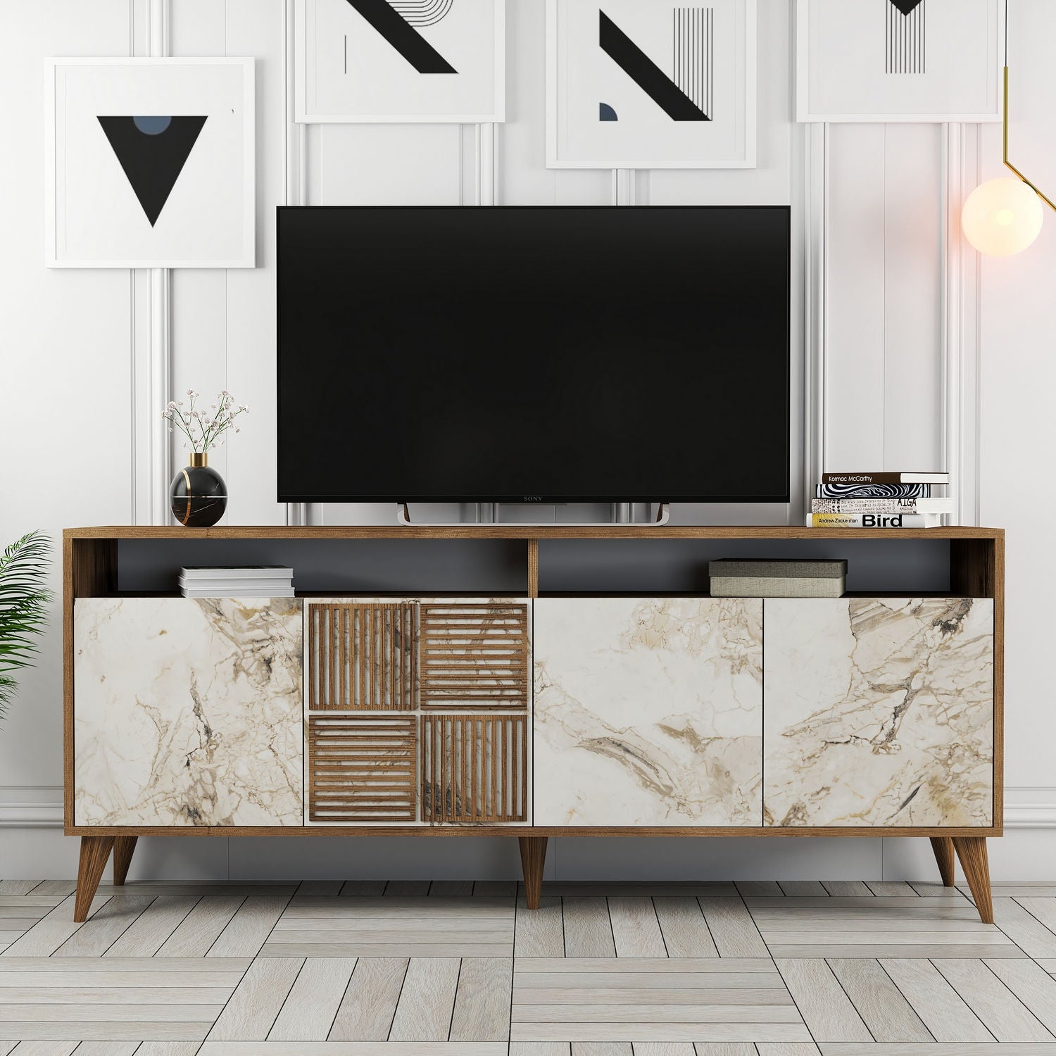 Consoles Milan - Noyer / Blanc