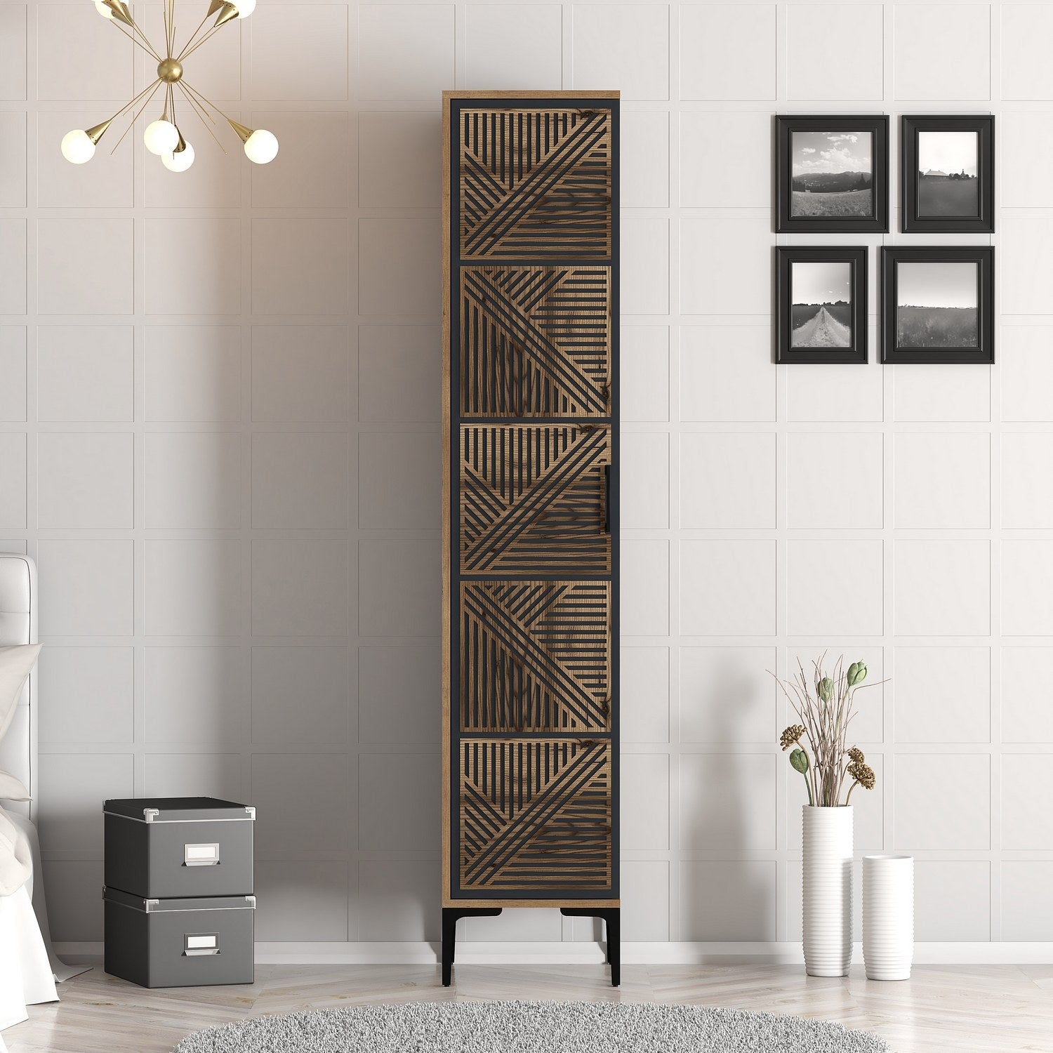 Armoires Kumsal P - Noyer / Anthracite