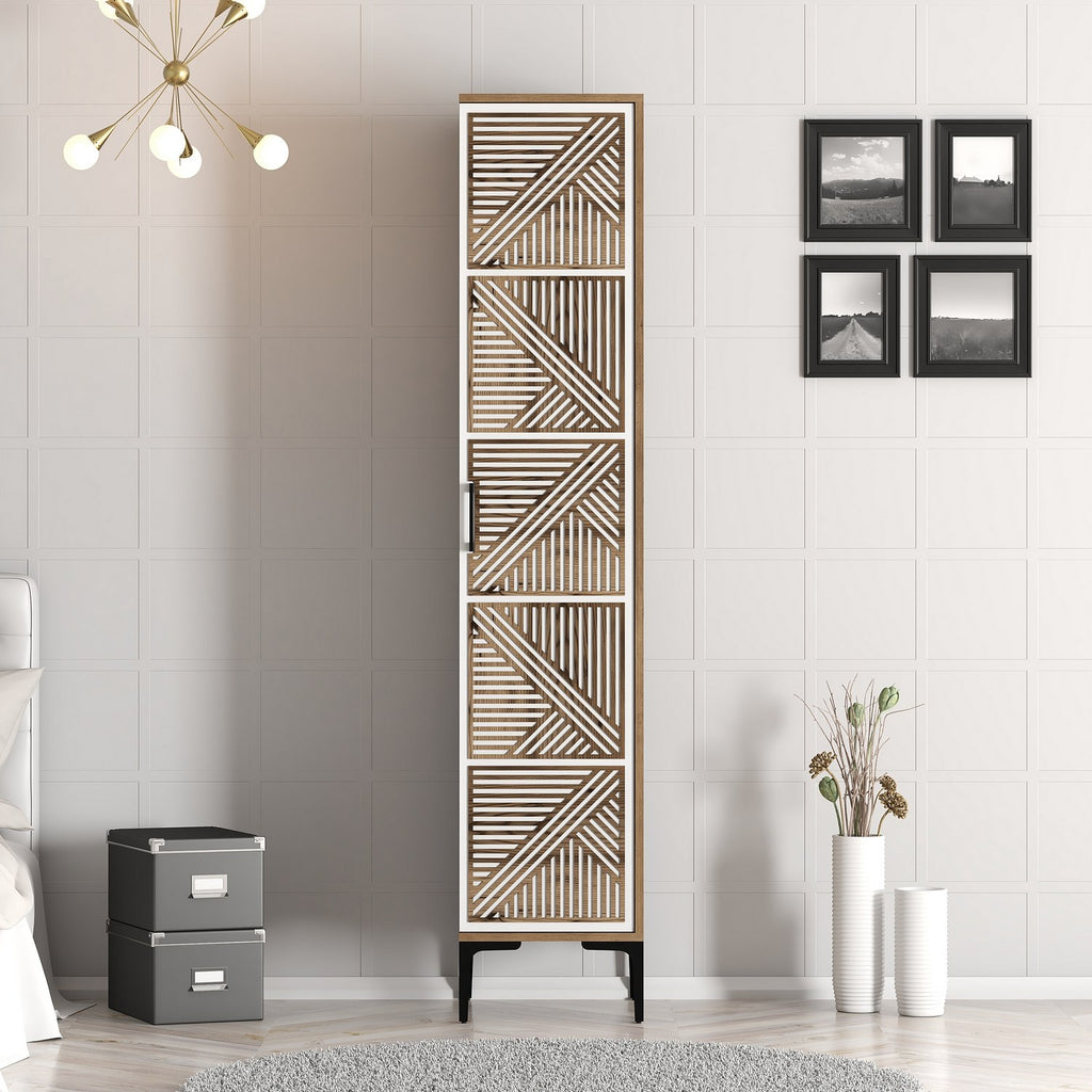 Armoires Kumsal P - Noyer / Blanc