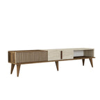 Meubles Tv Milan - Noyer / Travertin