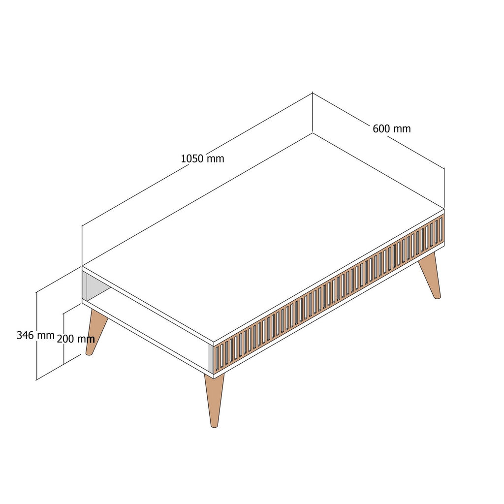 Tables Basses Milan - Noyer / Travertin