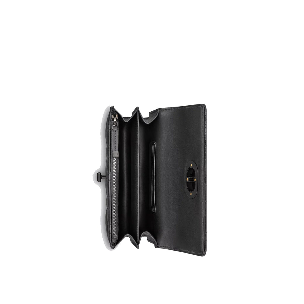 Dior - Sac Bandoulière Caro Patent And Matte - Femme - Black