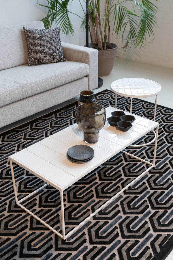 Glazed - Coffee Table - Ceramic - White