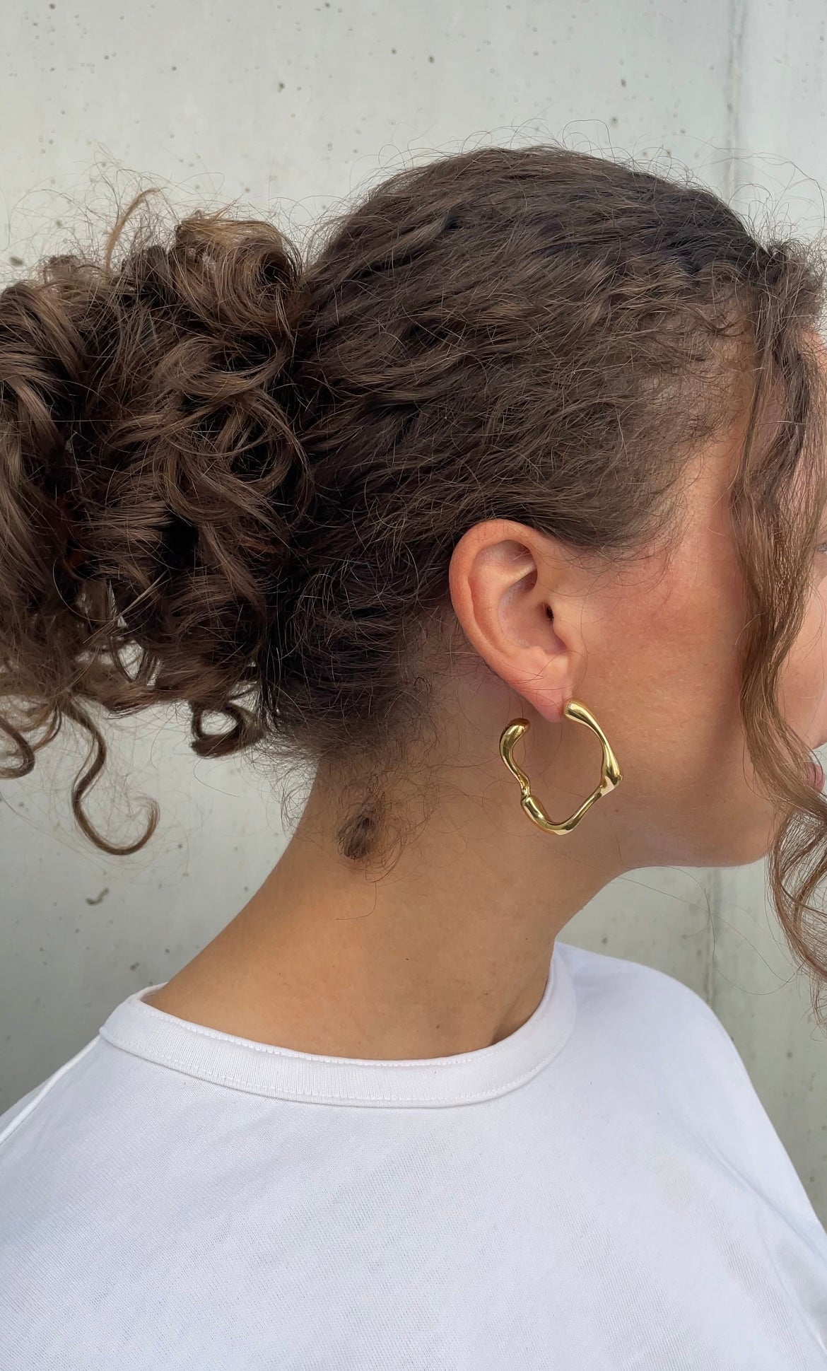 Bone Hoop Earrings