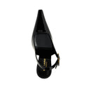 Escarpins - Saint Laurent 'Dune' Leather Slingback - Black